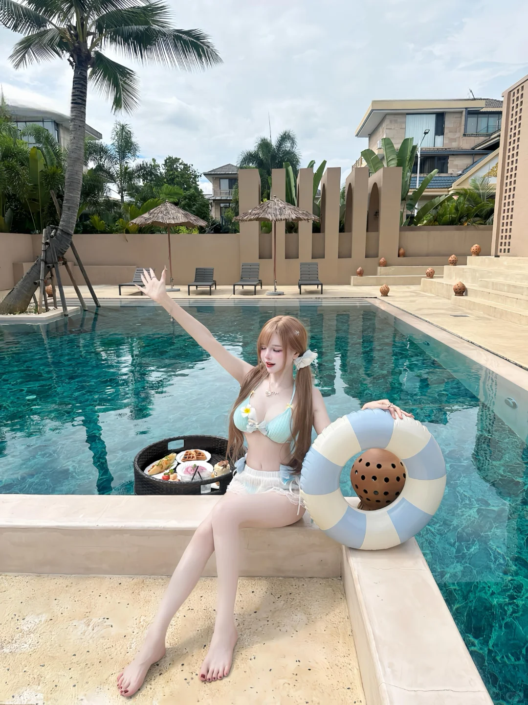 ^- ‧̫ •^ฅ玩水玩开心了???