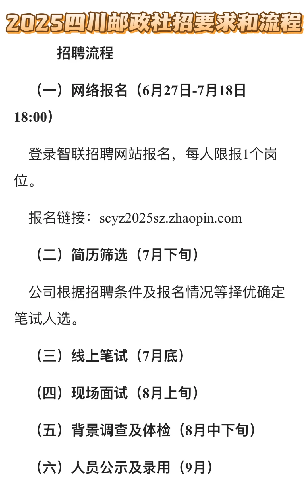 2025四川邮政社招要求和岗位以及网点