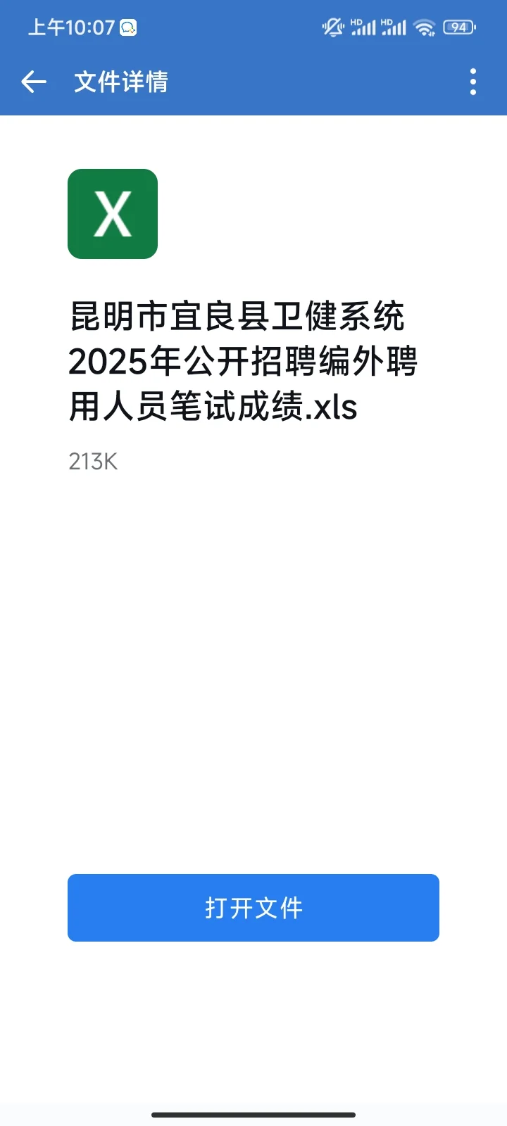 宜良卫健委编外聘用人员笔试成绩及复审公告