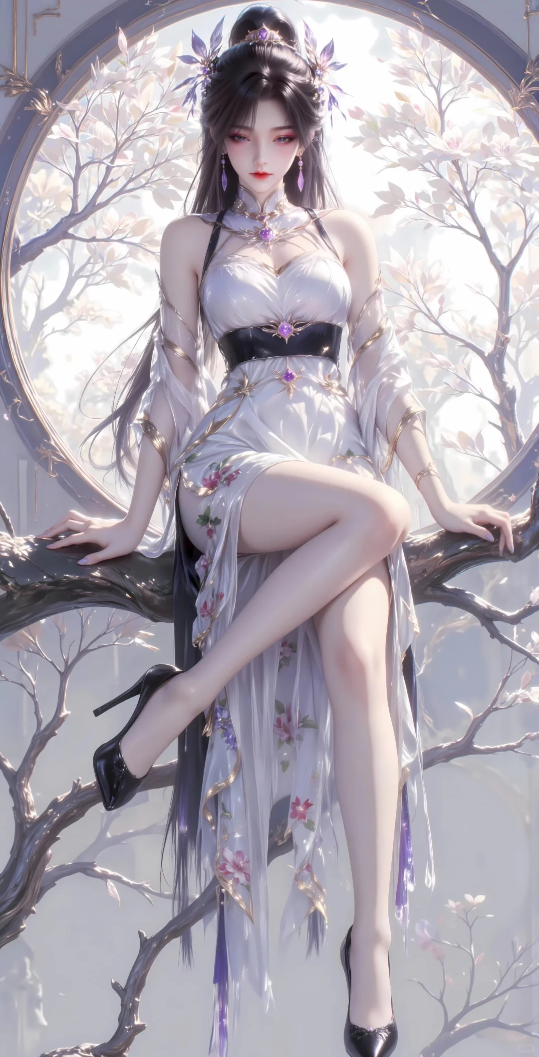 国漫女神，长腿间流转的风情，美的最高致敬