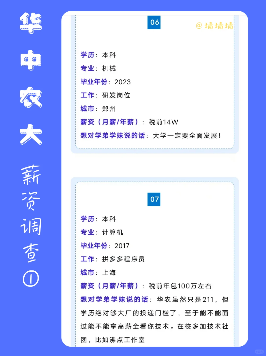 华农毕业薪资【第一期】