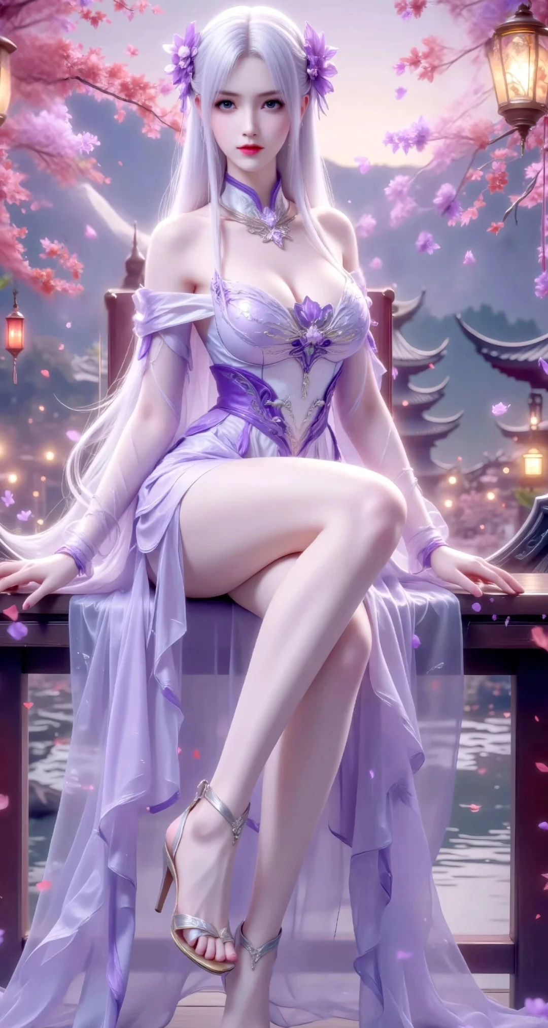 国漫女神，长腿间流转的风情，美的最高致敬