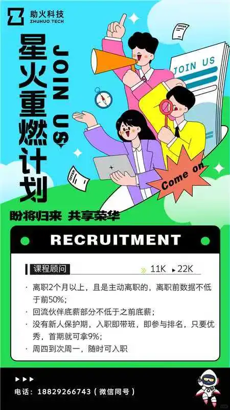 助火科技：高薪岗位，卷一卷