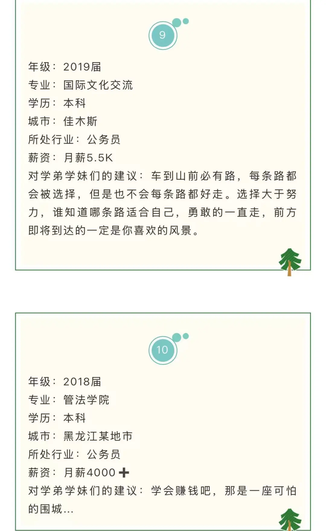 东北农业大学毕业生薪资调查，第三期！