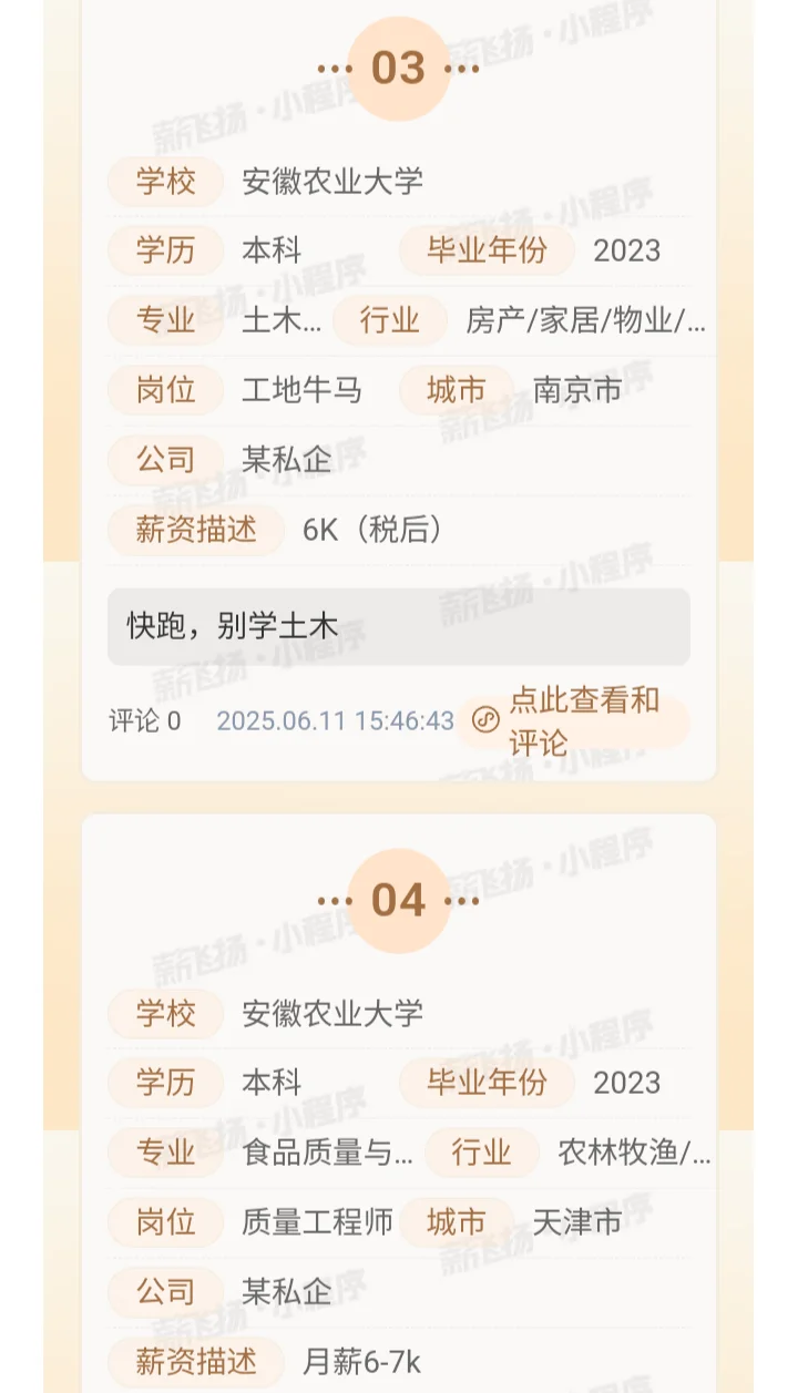 安农大毕业生薪酬爆料第1期来啦!