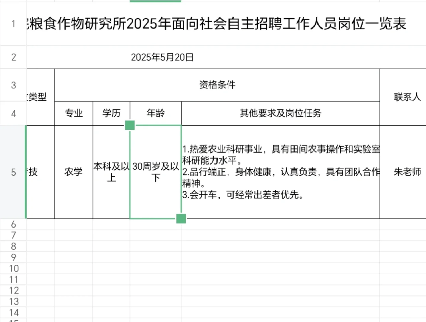 湖北省农业科学院粮食作物研究所2025年度面