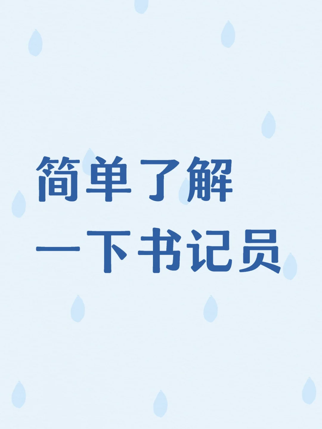 简单了解一下书记员