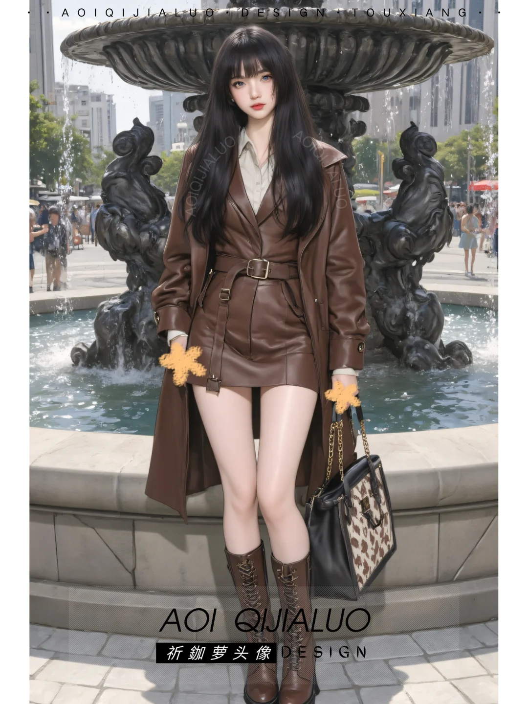 57听劝!没时间就别做图啦?短皮裙少女