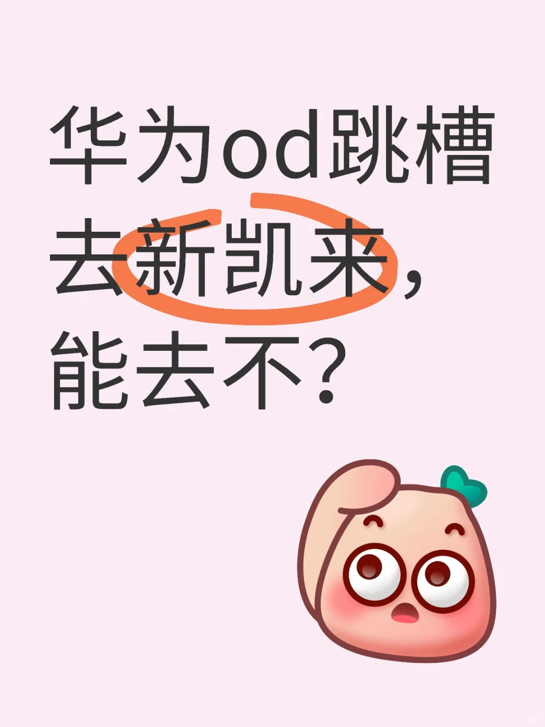 华为od跳槽去新凯来，能去不？
