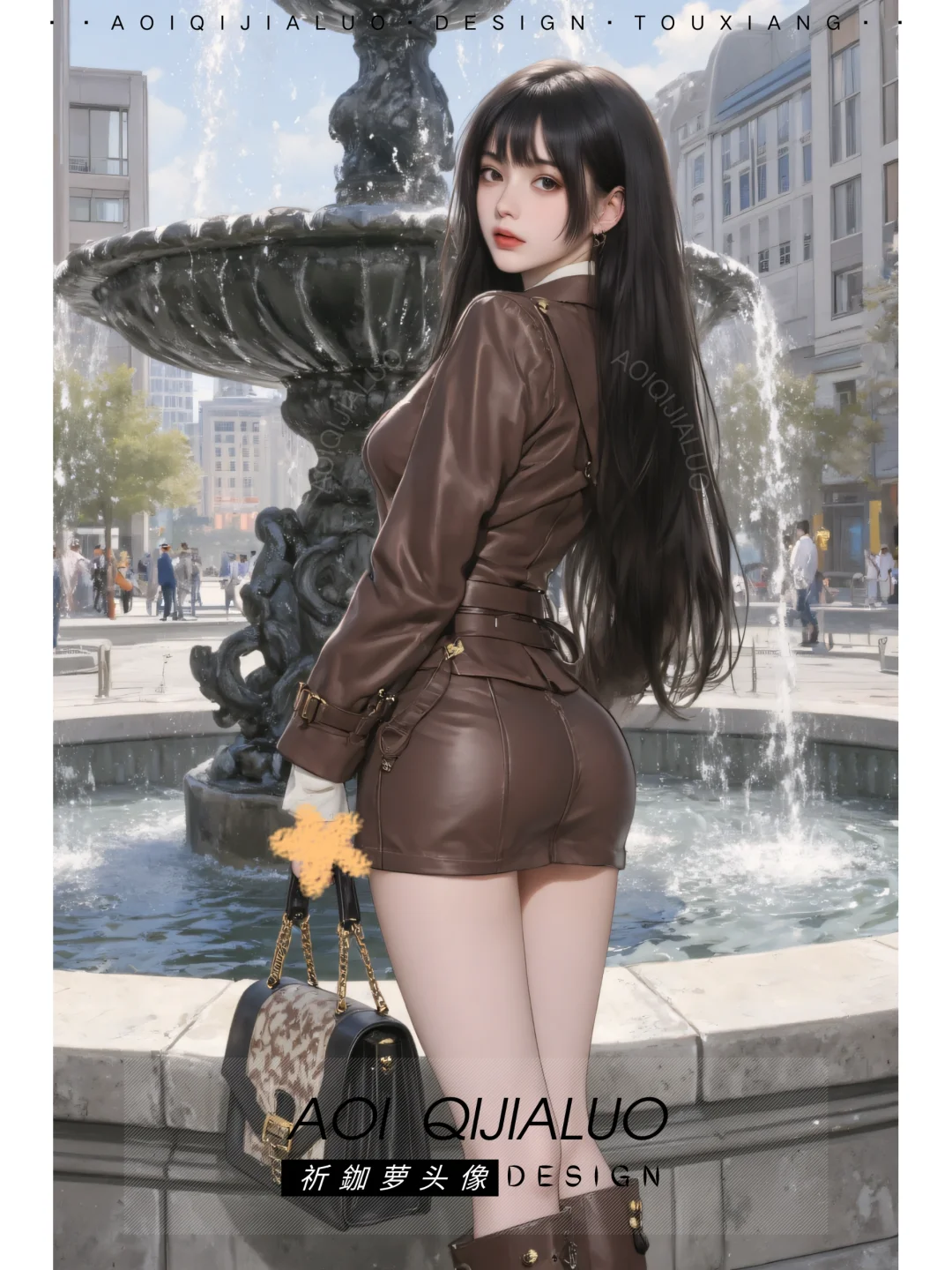 57听劝!没时间就别做图啦?短皮裙少女