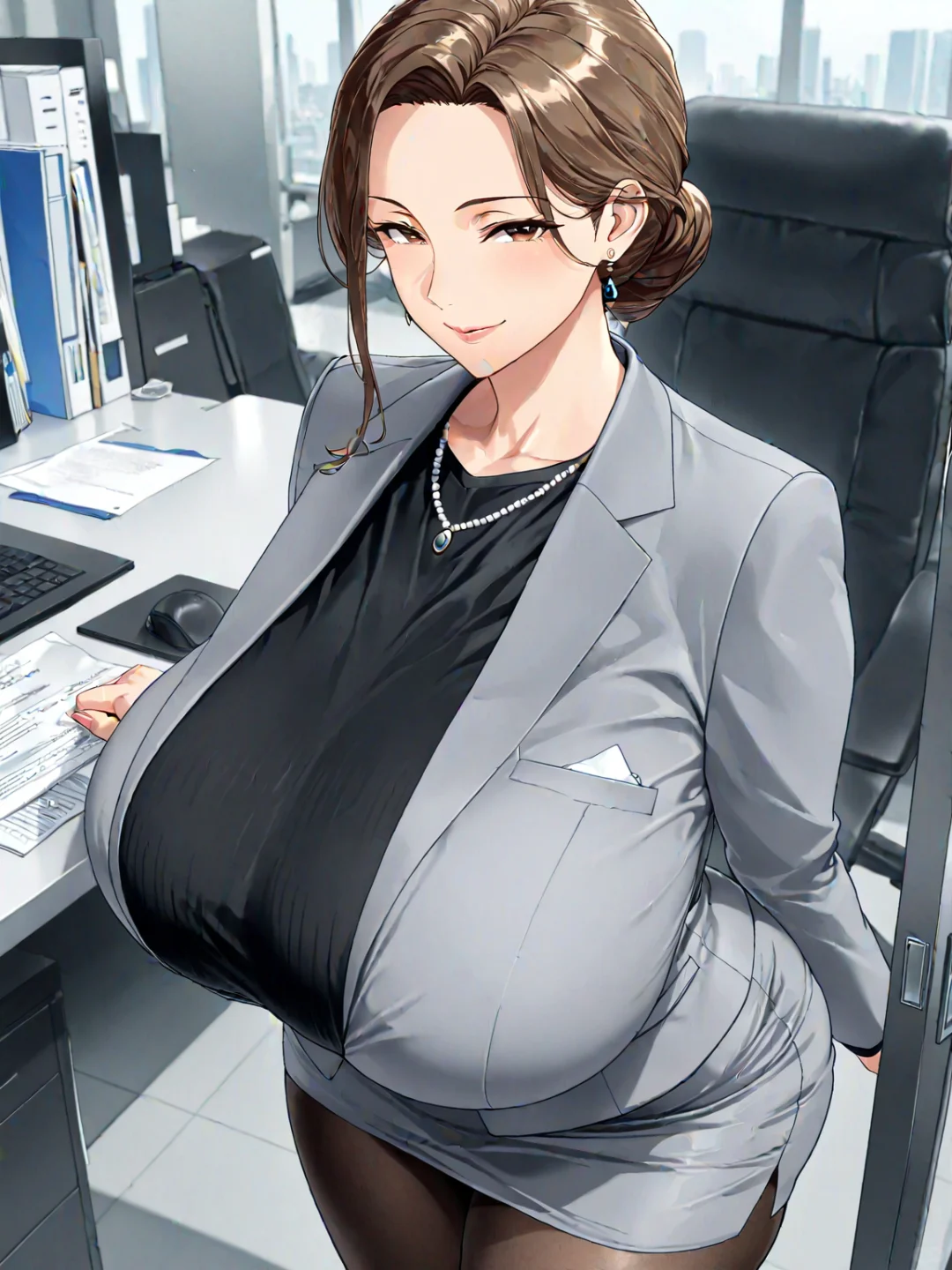 这样的办公室氛围感小姐姐？