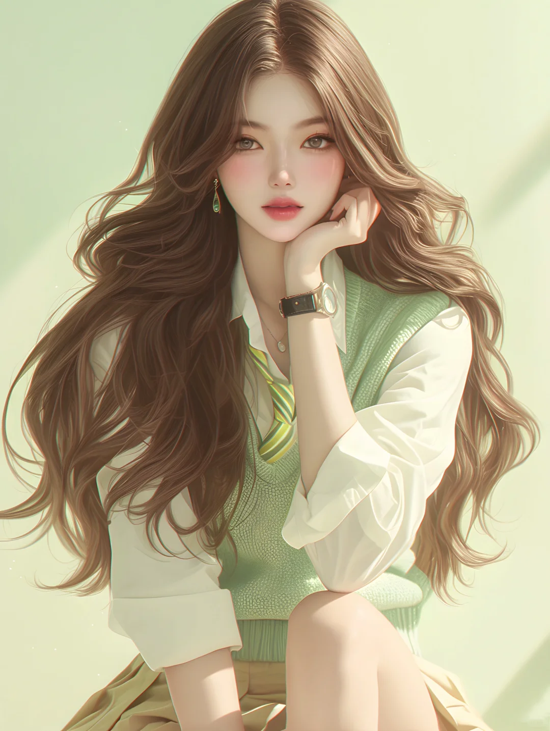 早春绿色系穿搭
