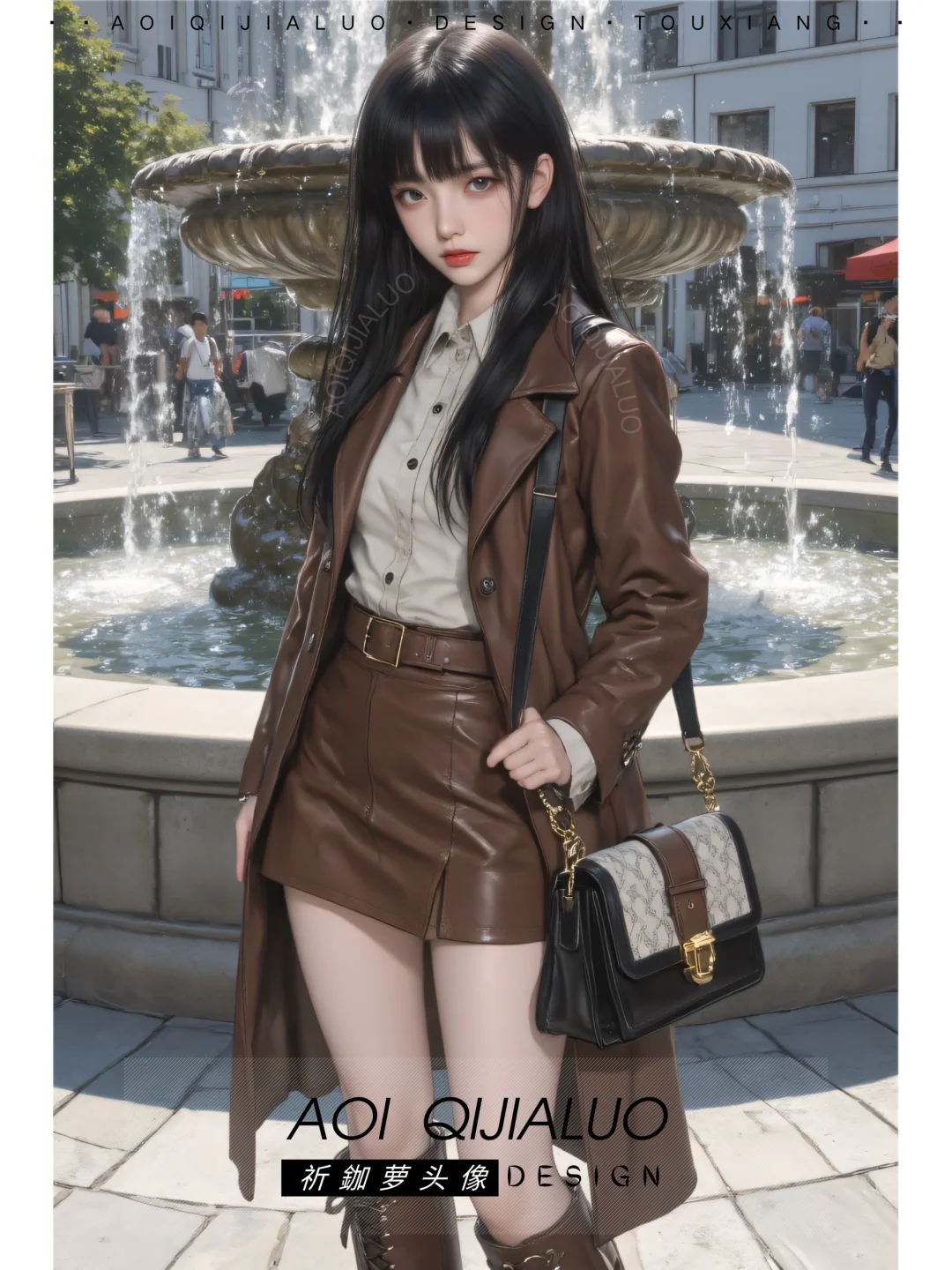 57听劝!没时间就别做图啦?短皮裙少女