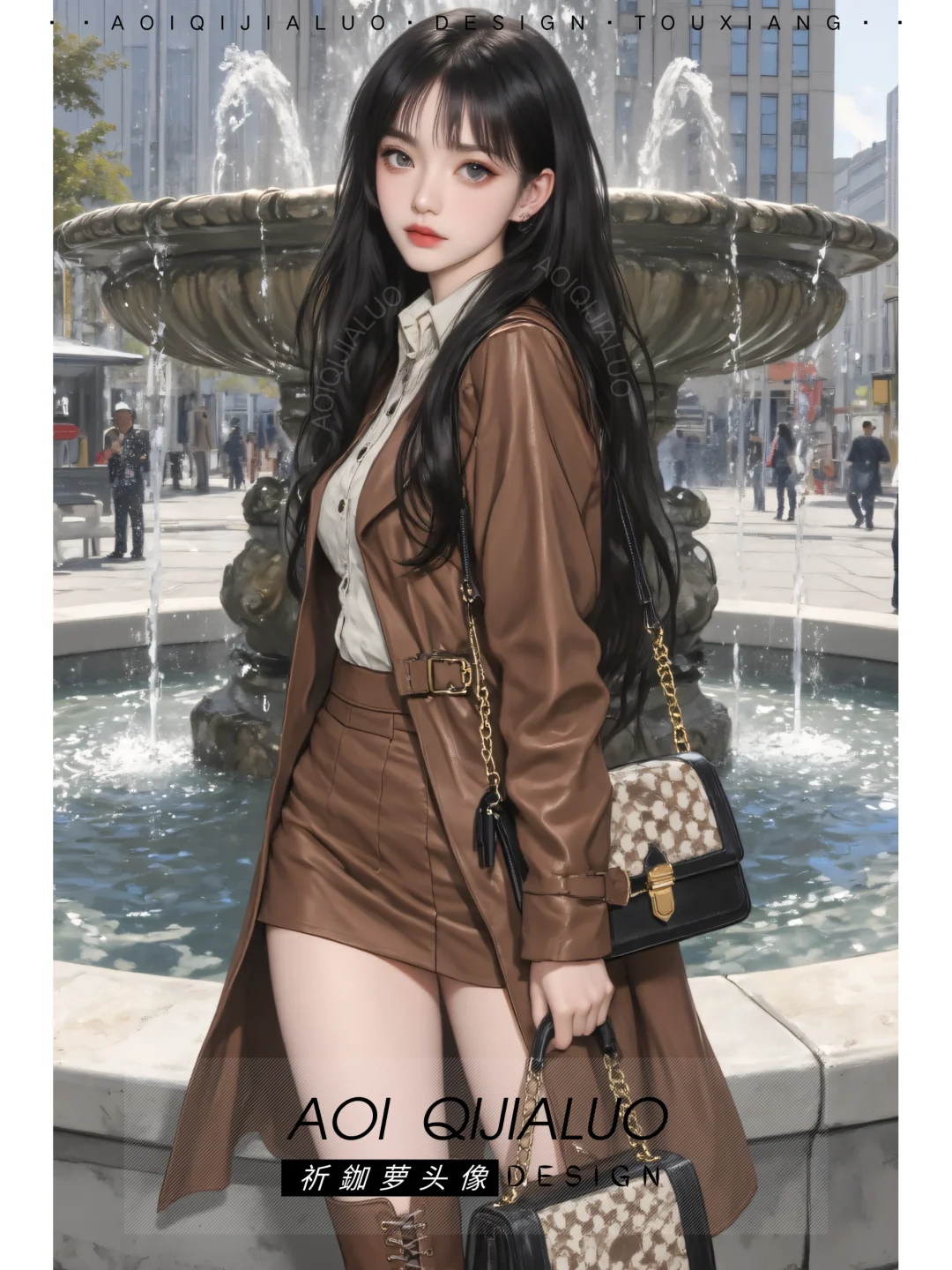 57听劝!没时间就别做图啦?短皮裙少女