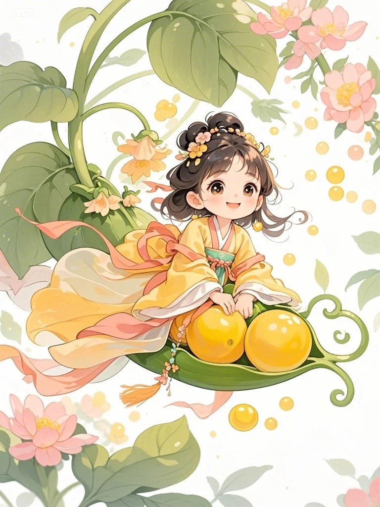 古风豌豆女孩～Ai绘画第13幅