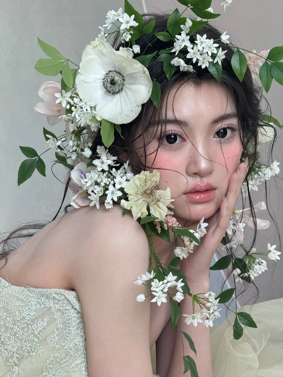 妆面模特第20天｜鲜花造型