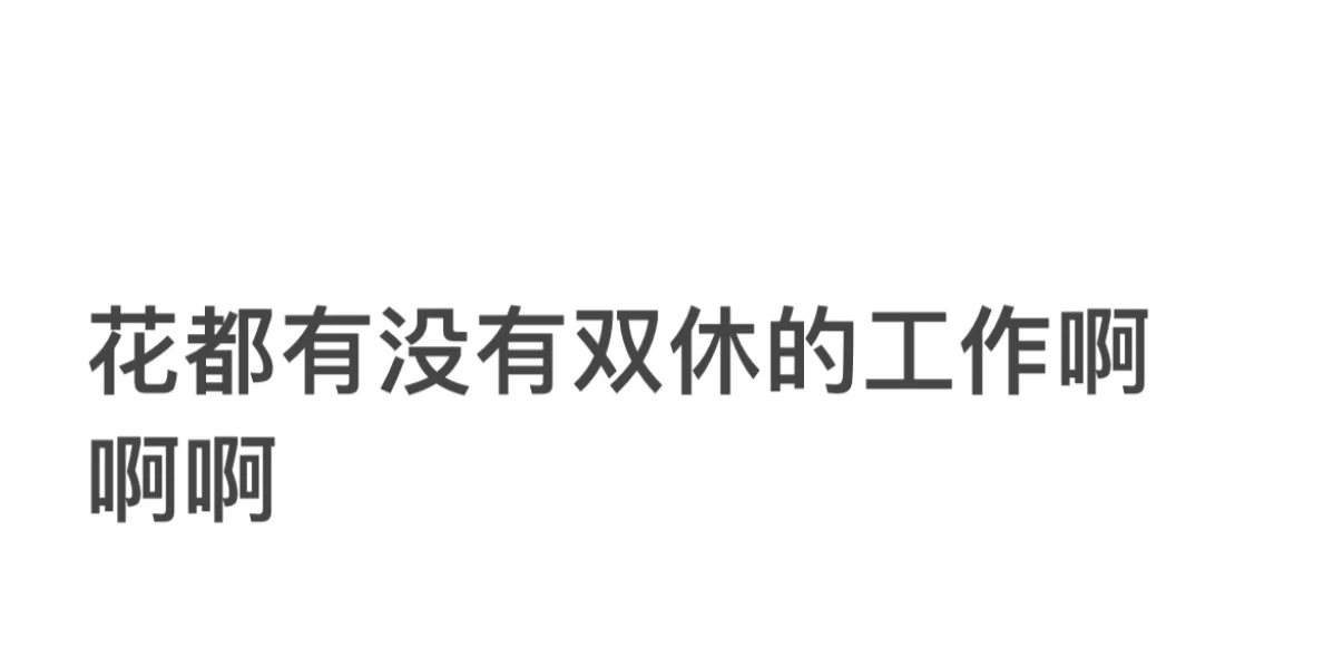 花都有没有双休工作啊