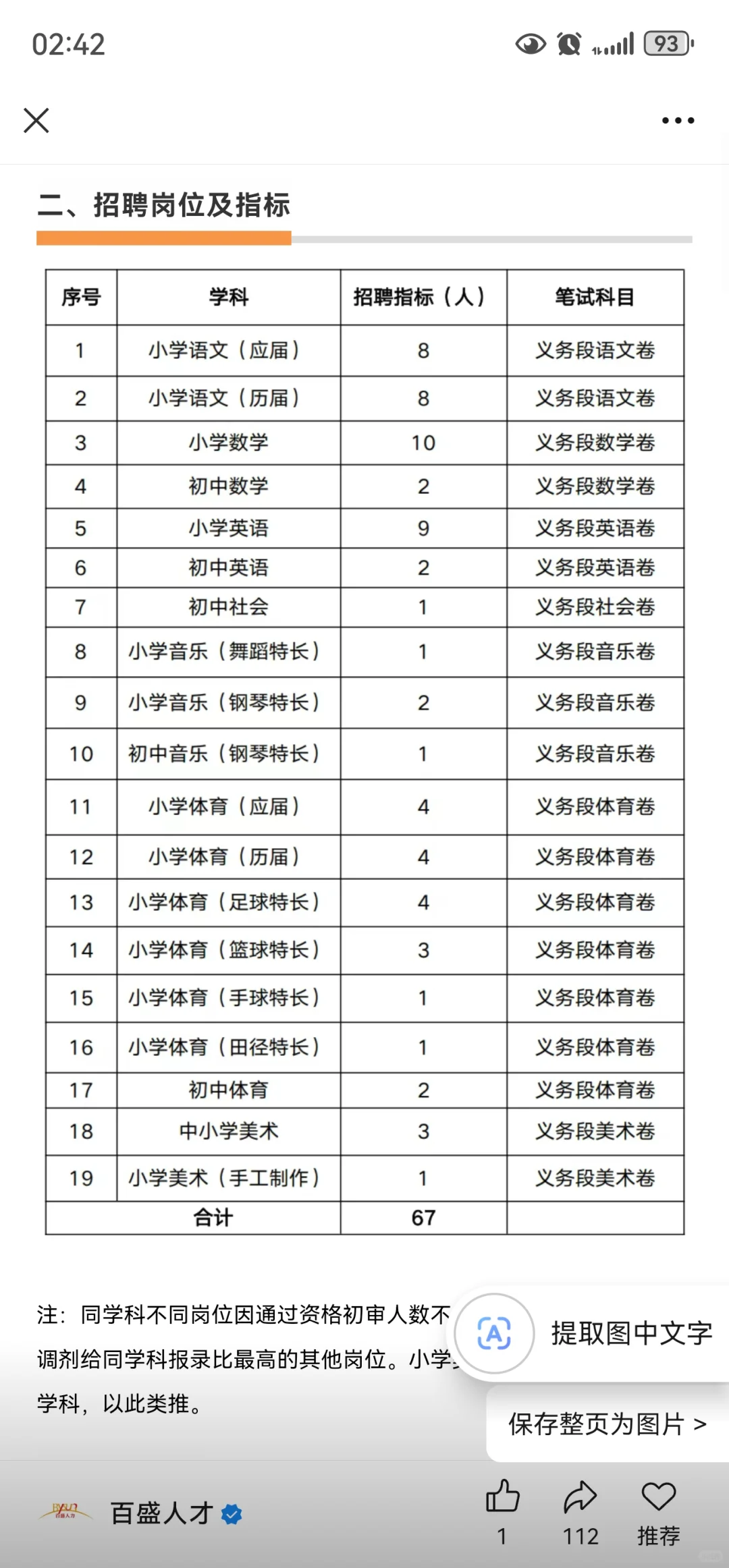 前湾聘任制教师招聘公告来啦！年薪 12 左右