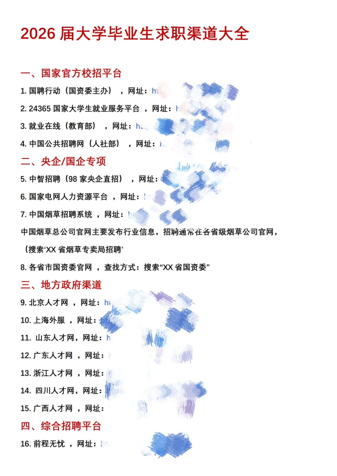 大学生全网47个找工作渠道!