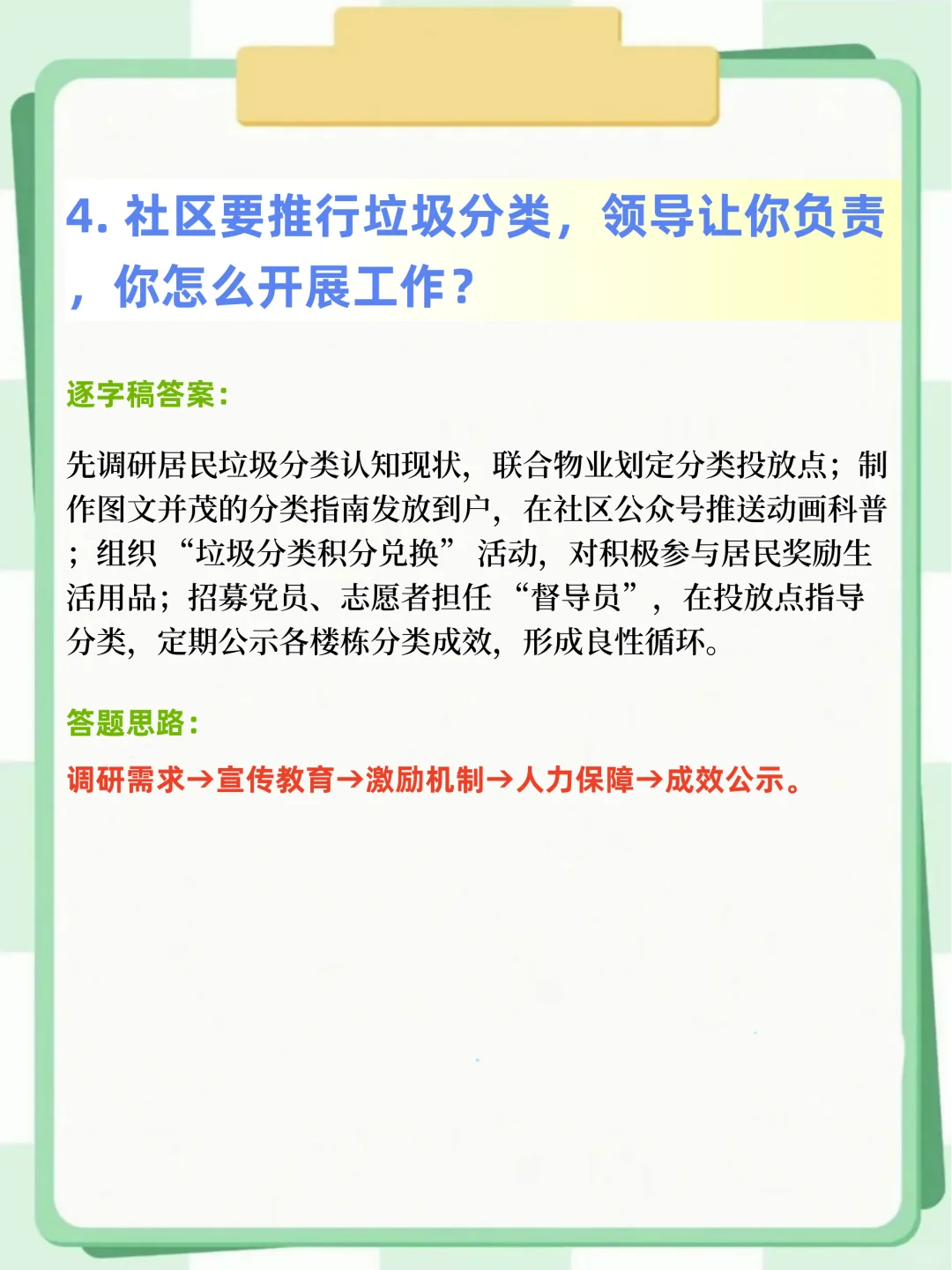 社区结构化面试真题