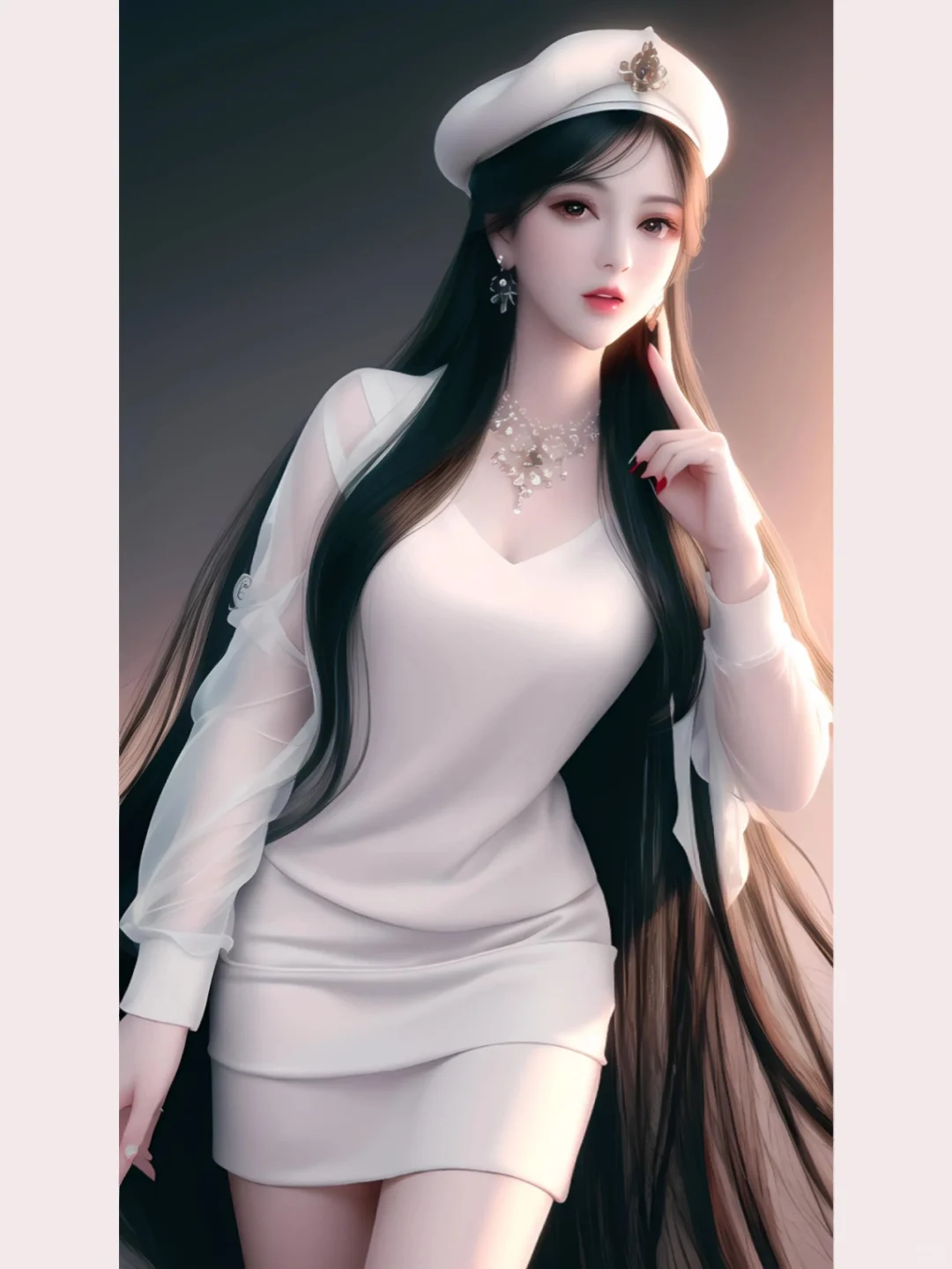 AI绘画，小姐姐现代风的穿搭，你们怎么看？