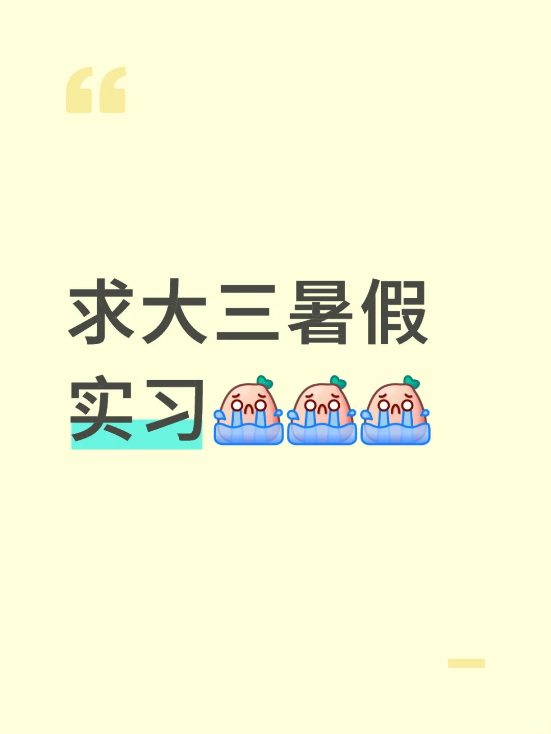 求大三暑假实习