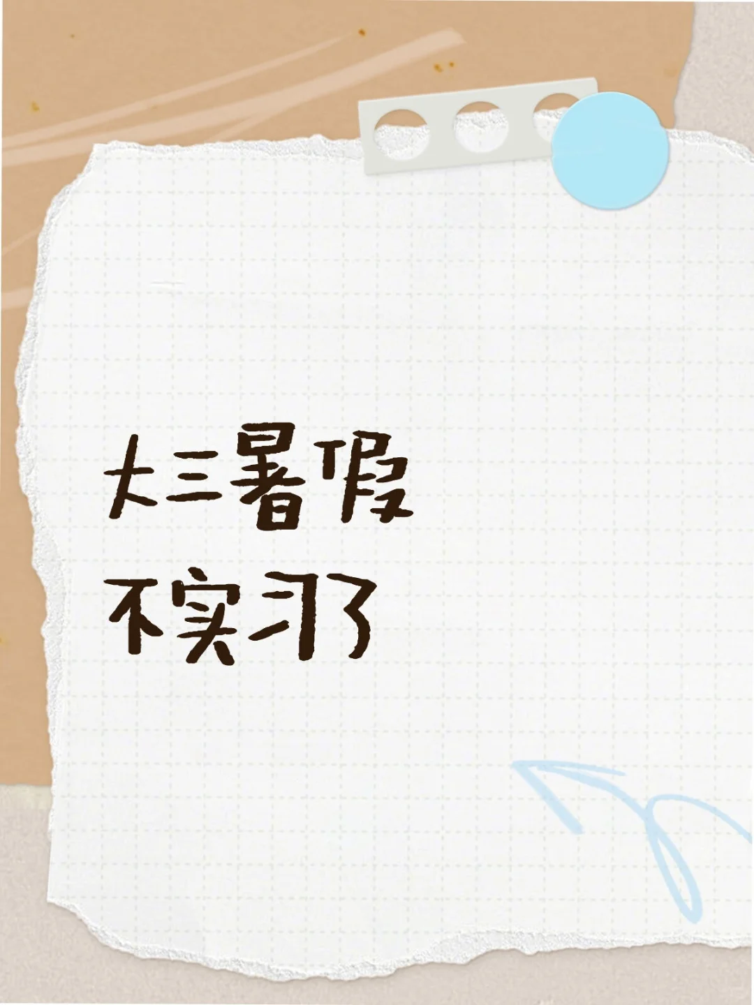 我决定这个大三暑假不去实习了