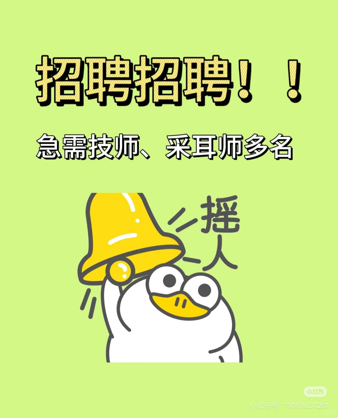 聘采耳师姐妹啦!需要的看过来