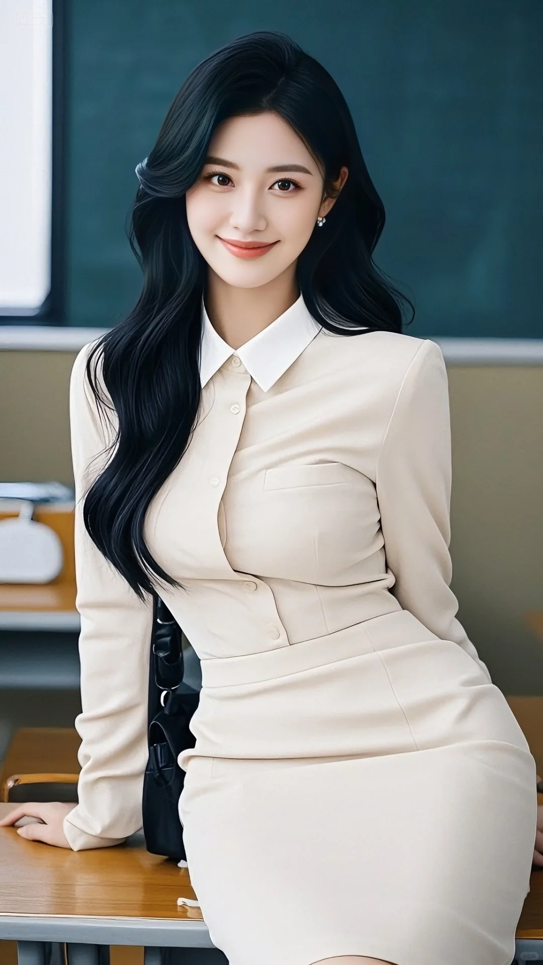 校裙太好看了！我悟了！～～（AI美女）