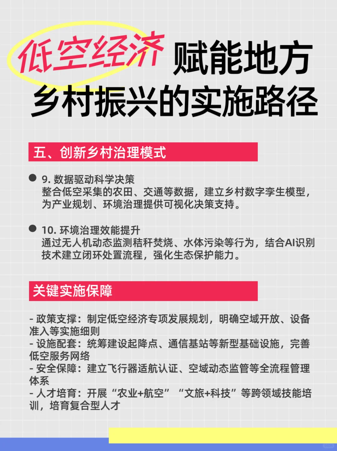 低空经济赋能乡村振兴的实施路径