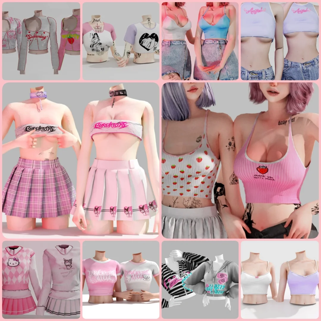 模拟人生4｜纯欲风辣妹服装第一弹