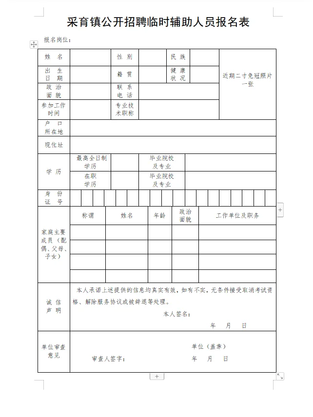 ?采育镇人民政府公开招聘啦?