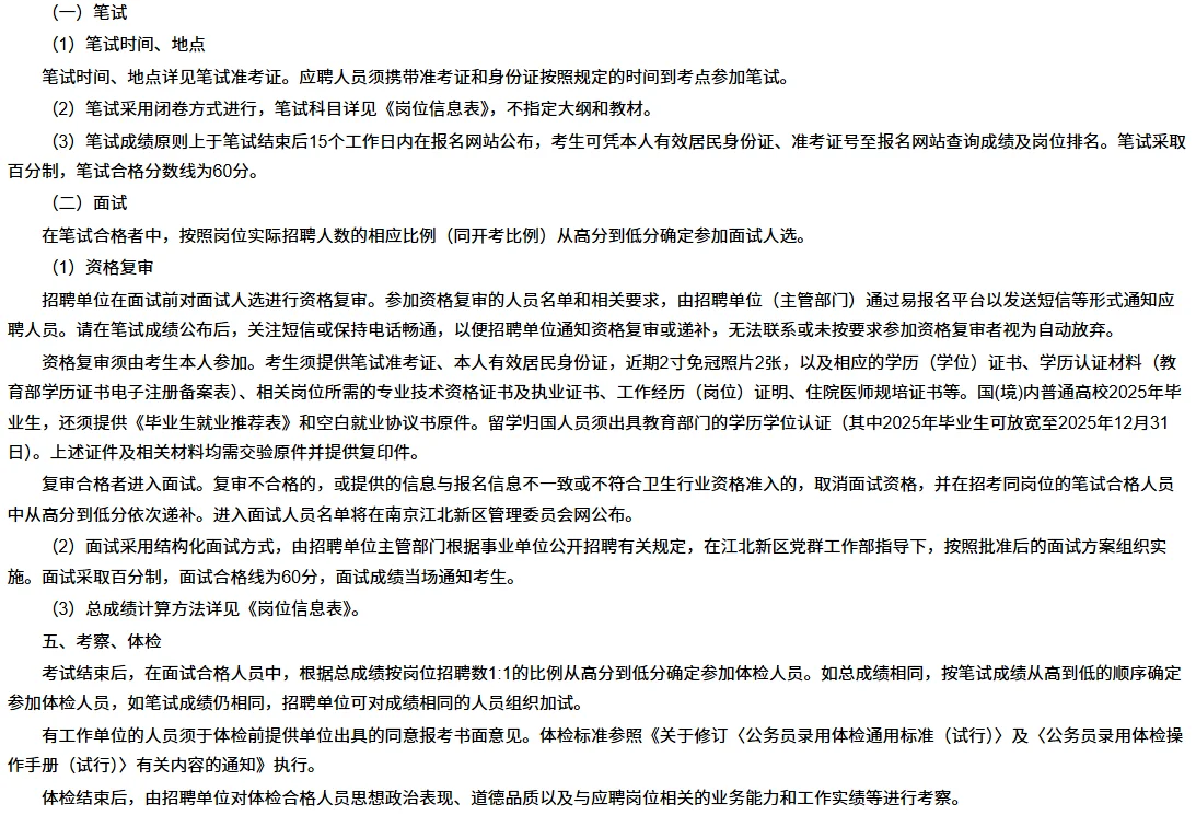南京卫健委招52人!24编内+28备案岗