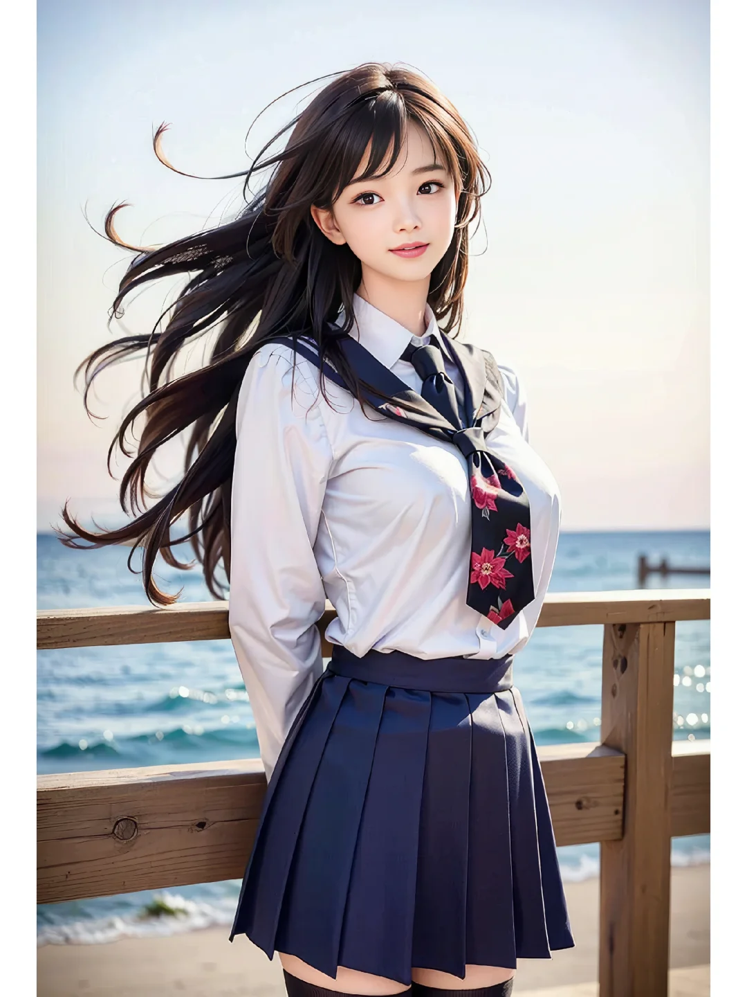 AI 绘图分享-JK 制服少女