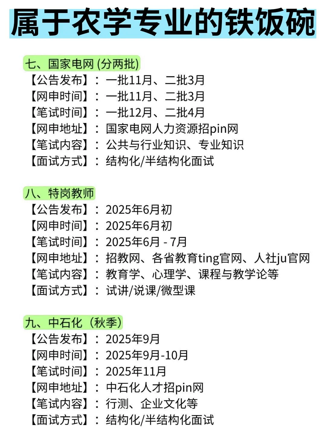农学专业所有出路来了!