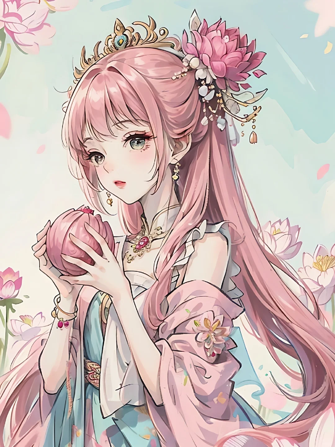 花神系之国绘荷花美女