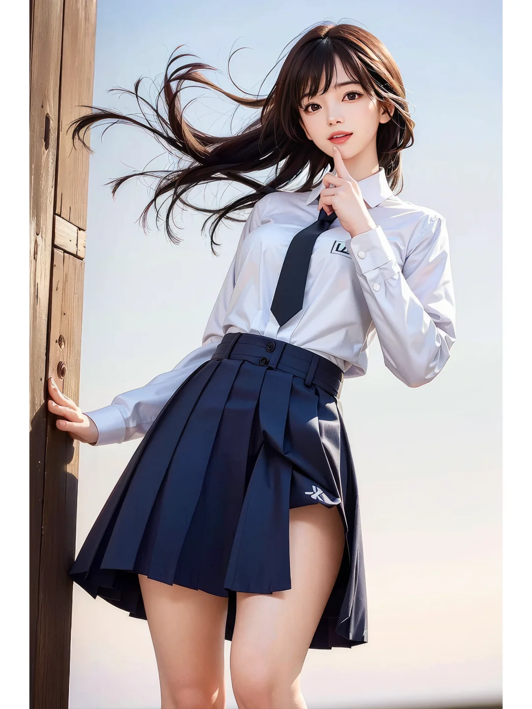 AI 绘图分享-JK 制服少女