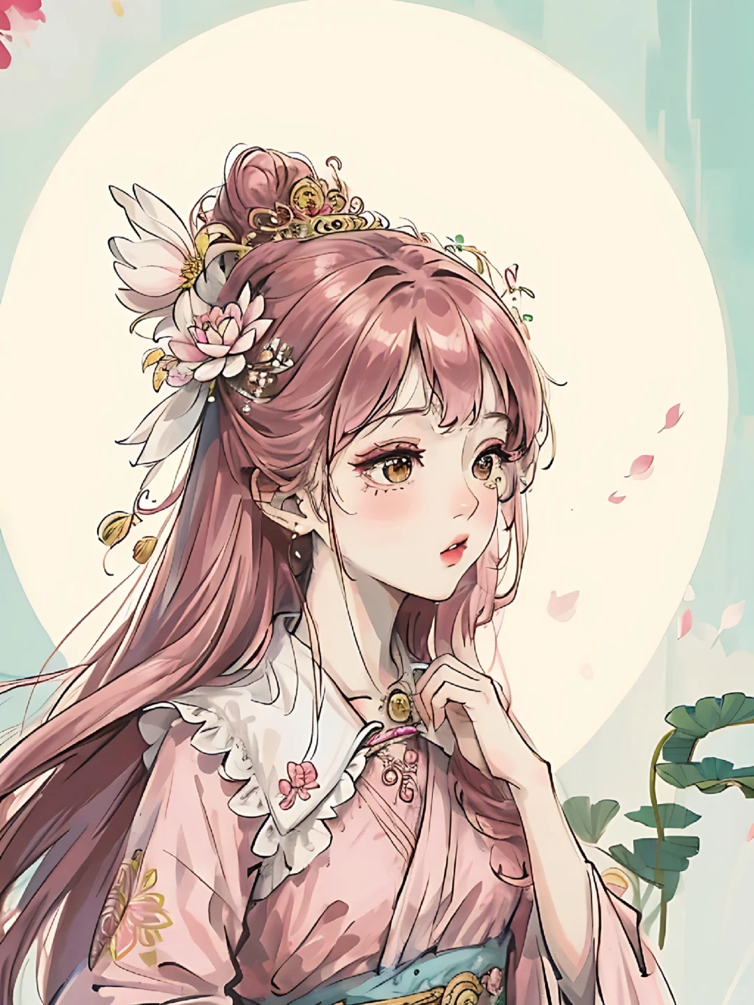 花神系之国绘荷花美女