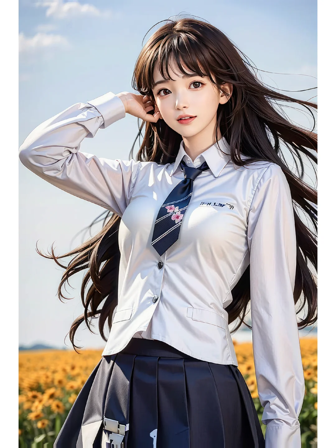 AI 绘图分享-JK 制服少女