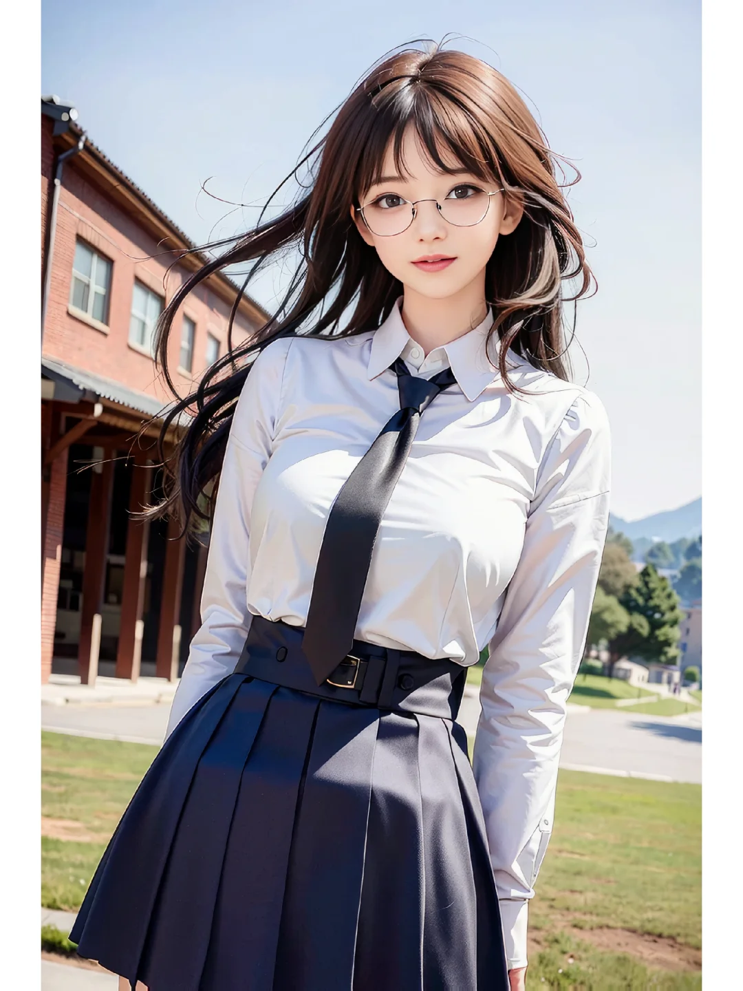 AI 绘图分享-JK 制服少女