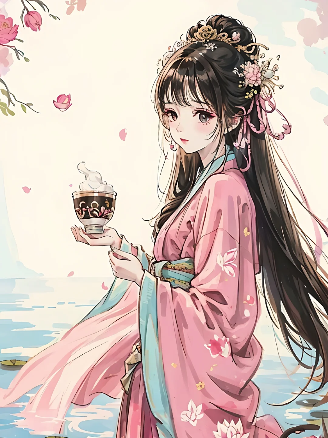 花神系之国绘荷花美女
