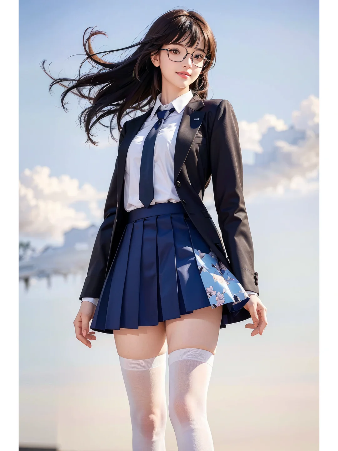 AI 绘图分享-JK 制服少女