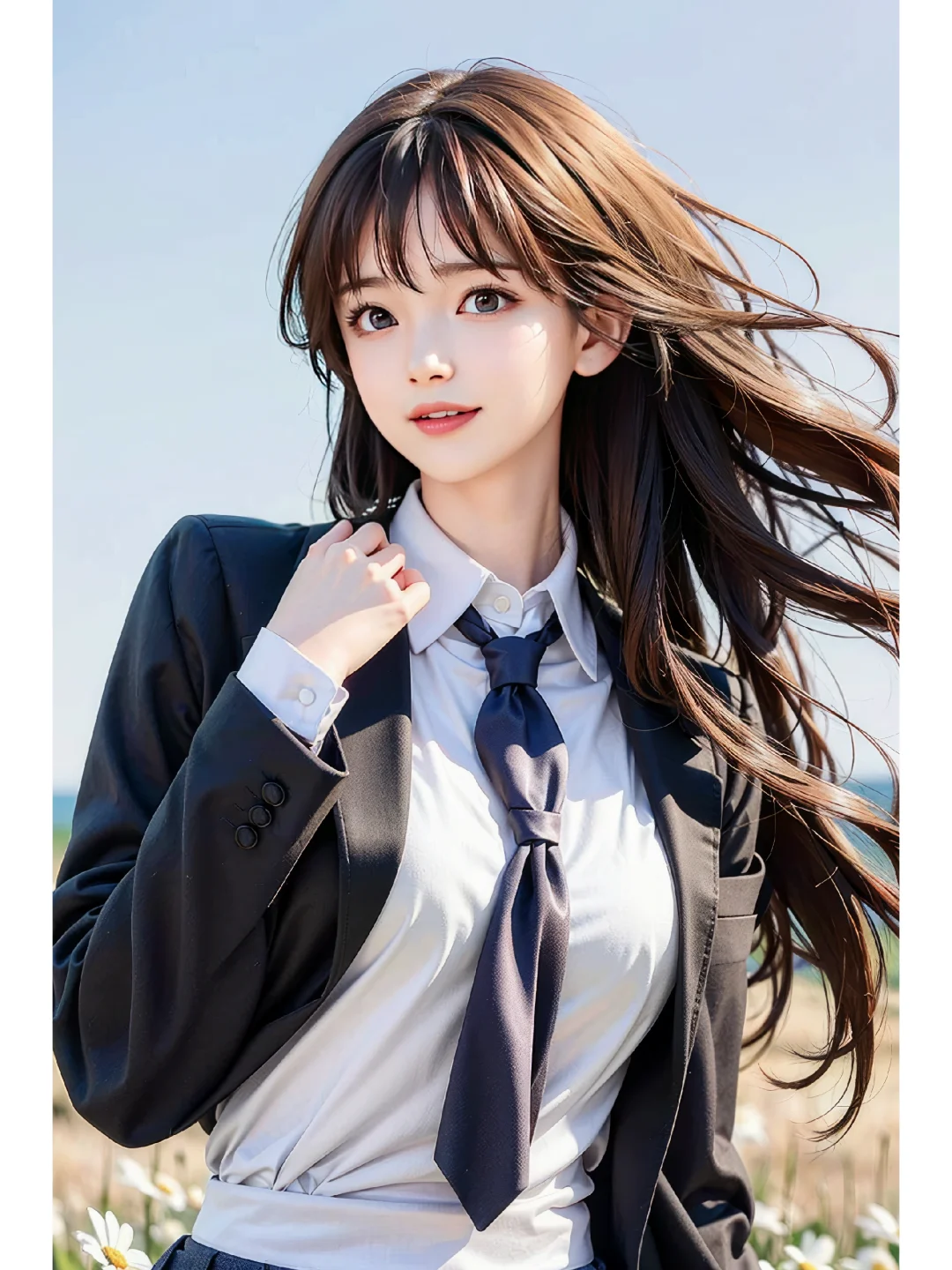 AI 绘图分享-JK 制服少女