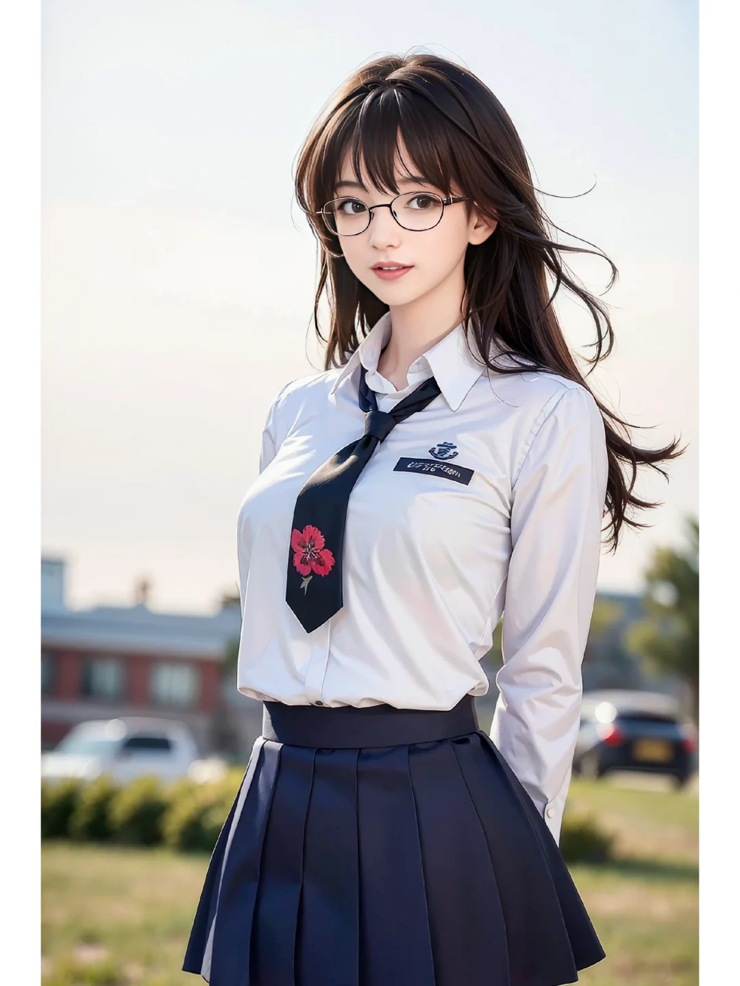 AI 绘图分享-JK 制服少女