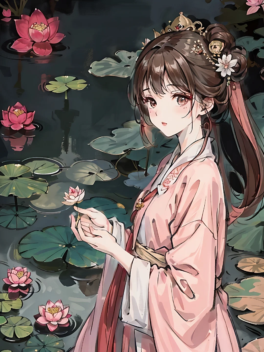 花神系之国绘荷花美女