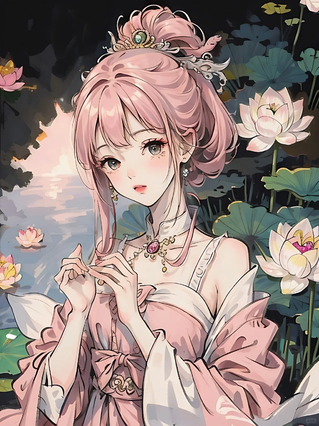花神系之国绘荷花美女