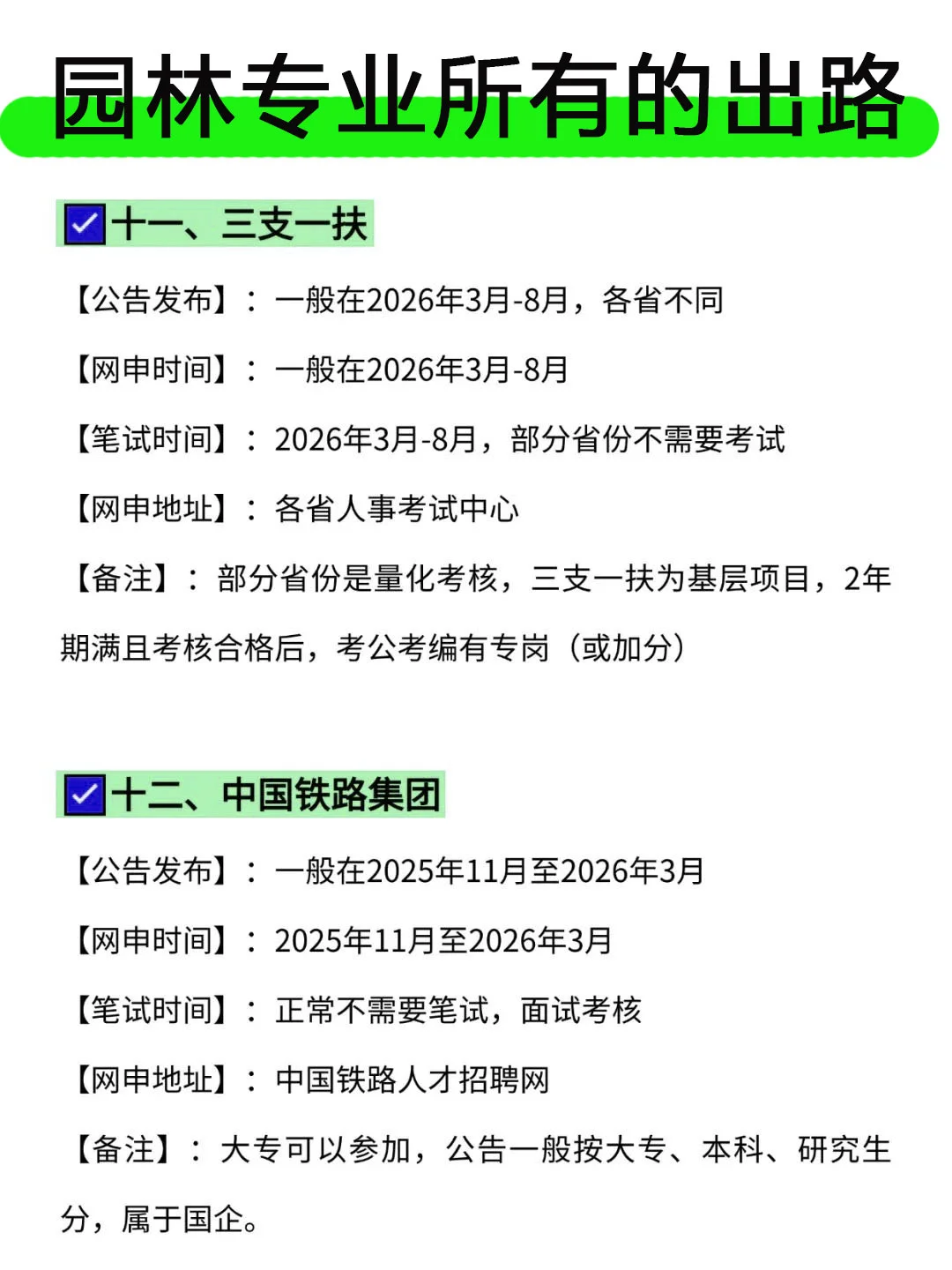 园林专业的铁饭碗来啦!