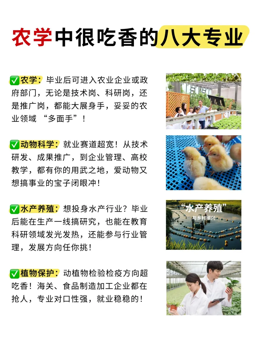 农学考研必看!8个就业王炸专业?