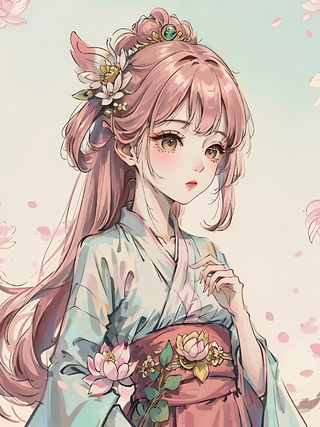 花神系之国绘荷花美女