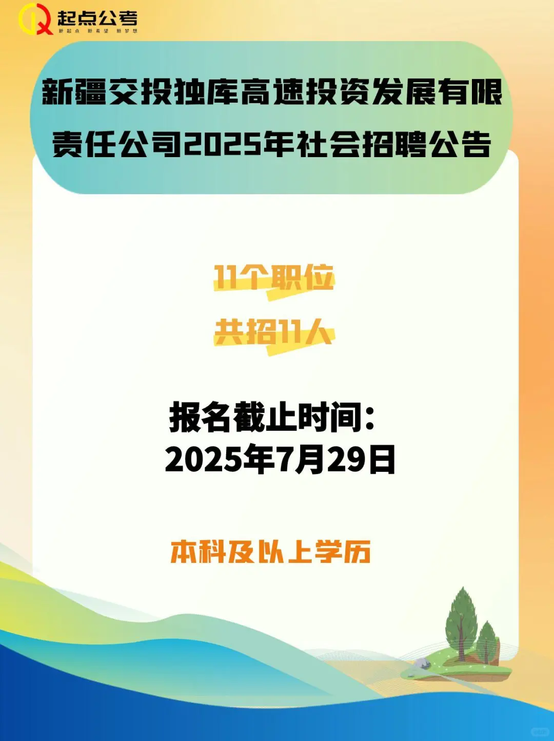 新疆交投独库高速投资发展有限责任公司招聘